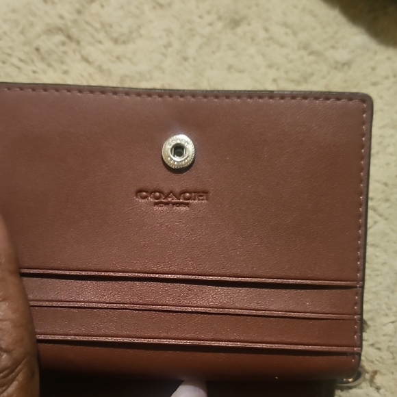 Coach Chestnut Leather Card Holder - Picture 4 of 6